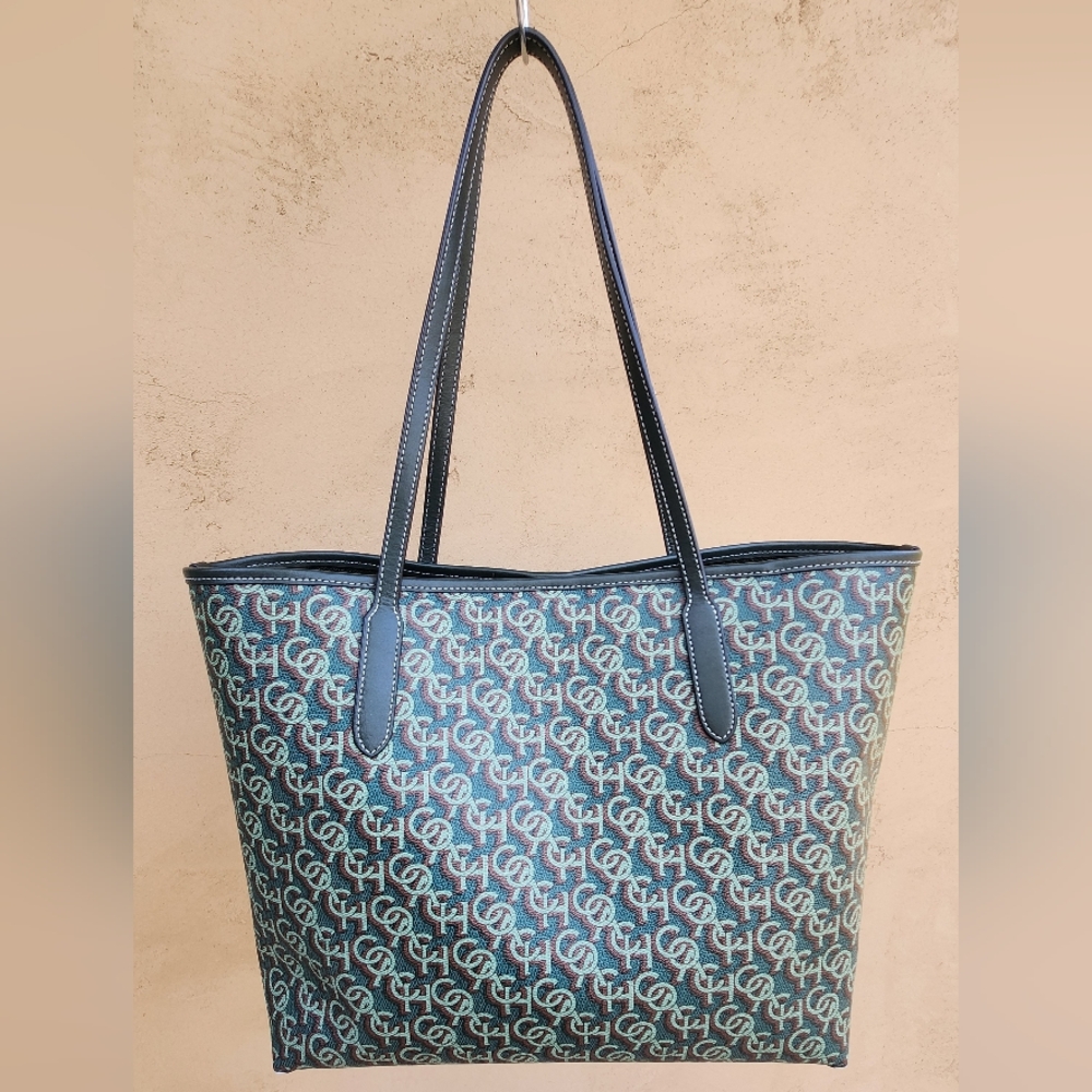 Coach City Tote – Green Monogram Print | Style CF342 - Picture 5 of 13